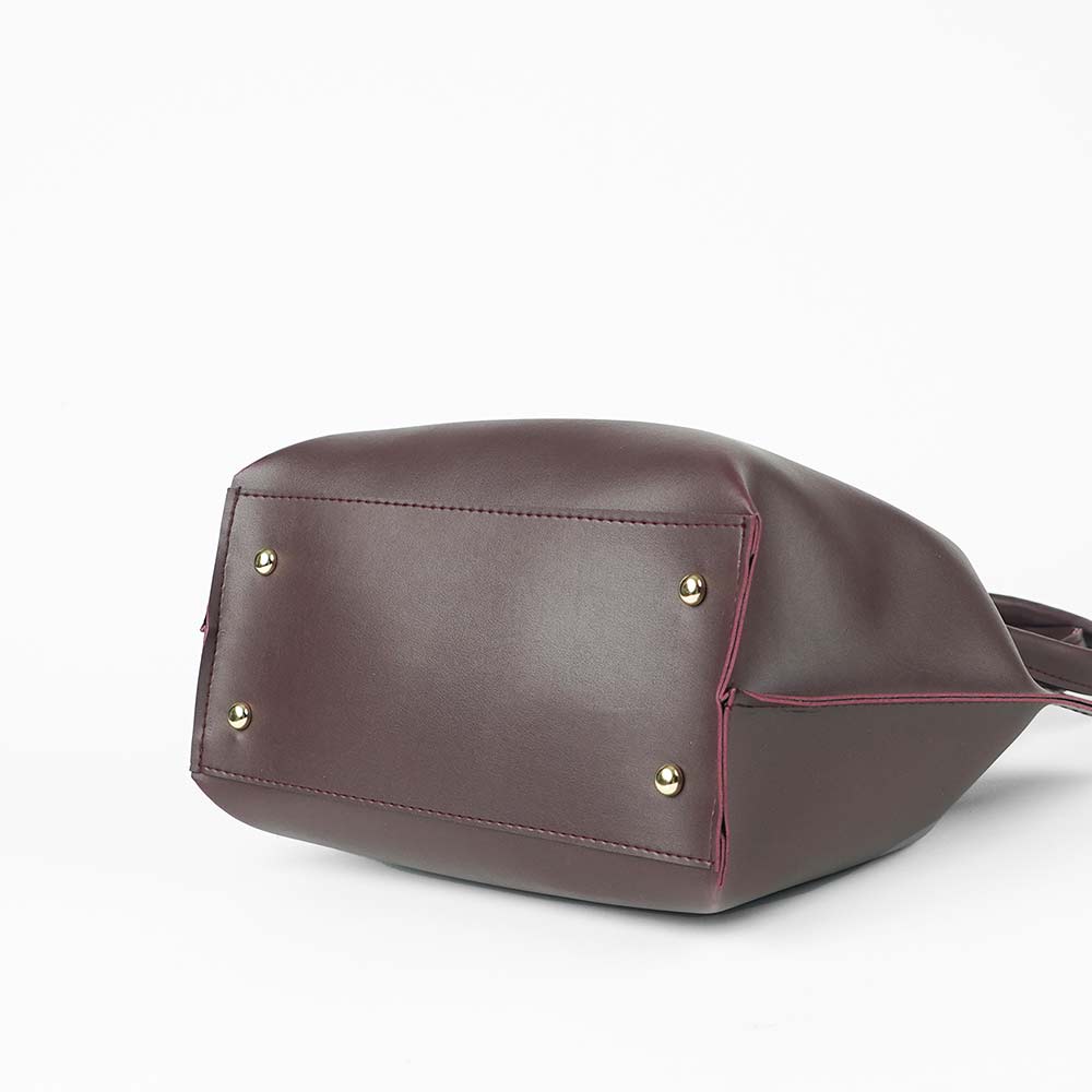 Plain Tote Set of 3 Bag Maroon