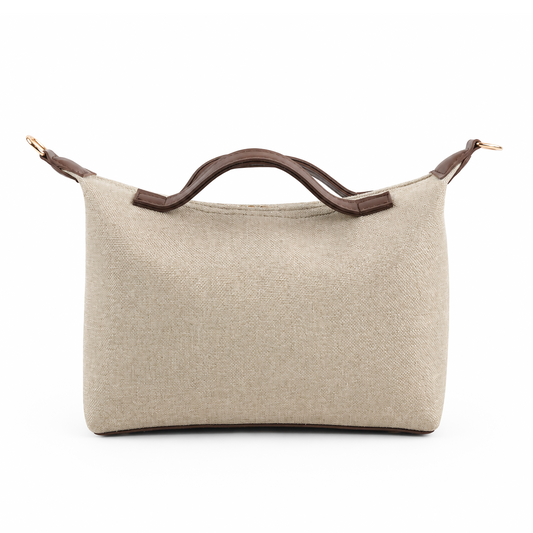 Diva Canvas Bag Beige & Brown
