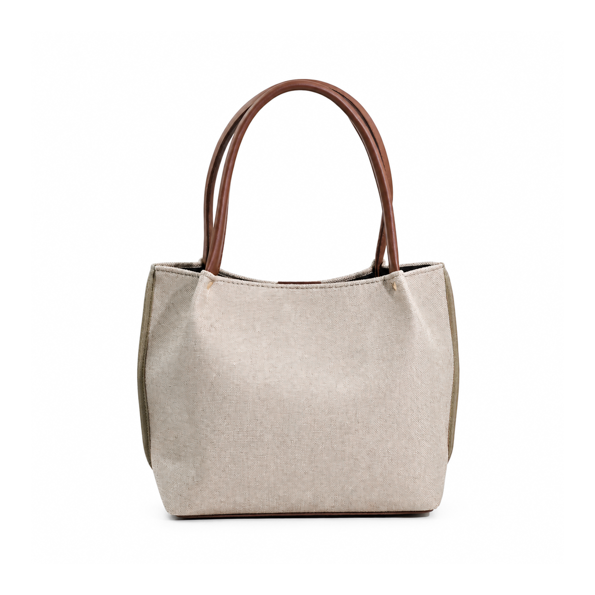 Daily Tote Canvas Bag - Premium Woven Fabric Beige
