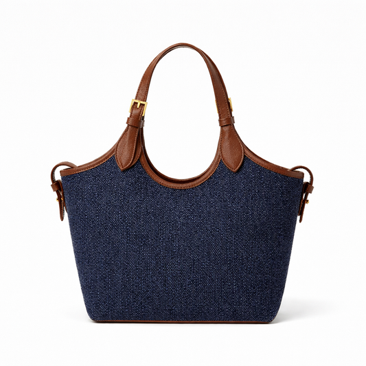 Bucket Canvas blue & brown