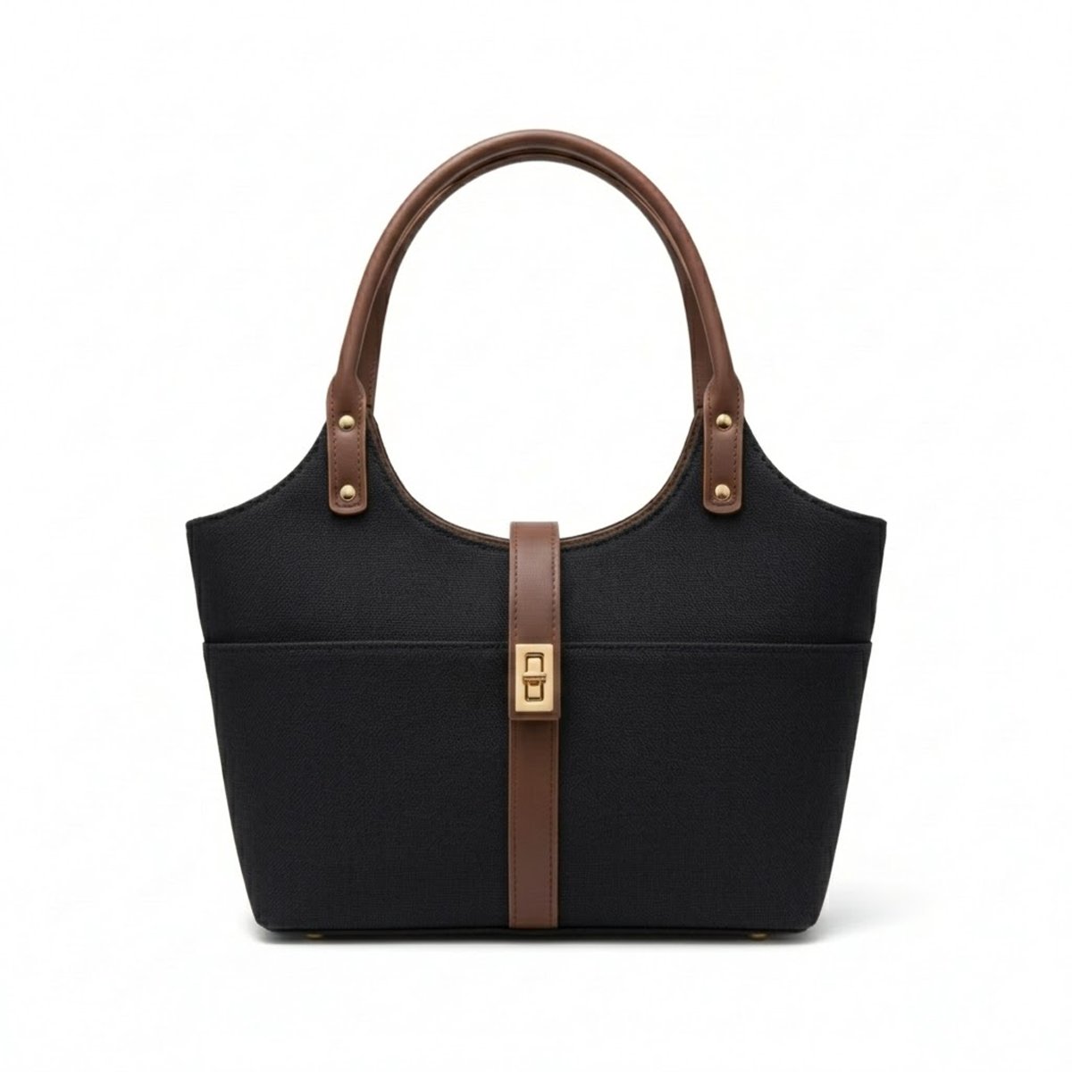Mira Canvas Bag black & brown