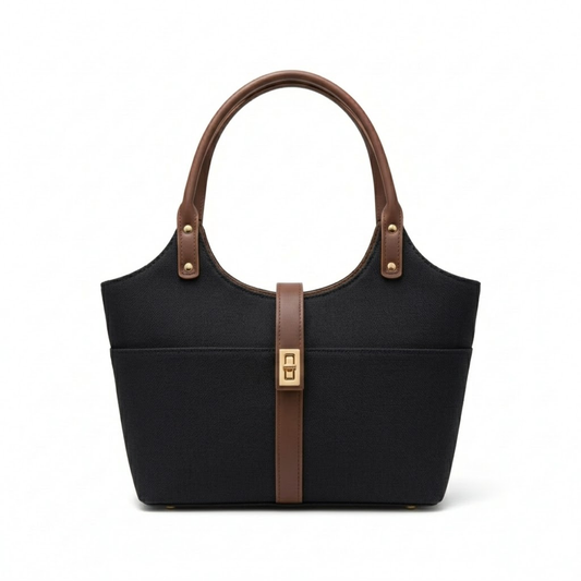 Mira Canvas Bag black & brown