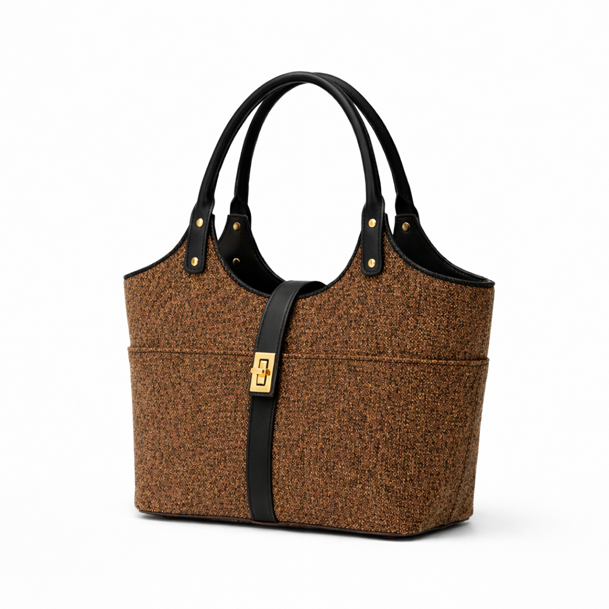 Mira Canvas Bag brown & black