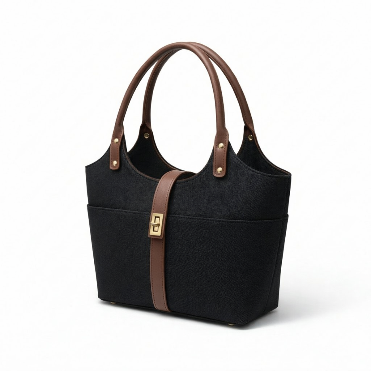 Mira Canvas Bag black & brown