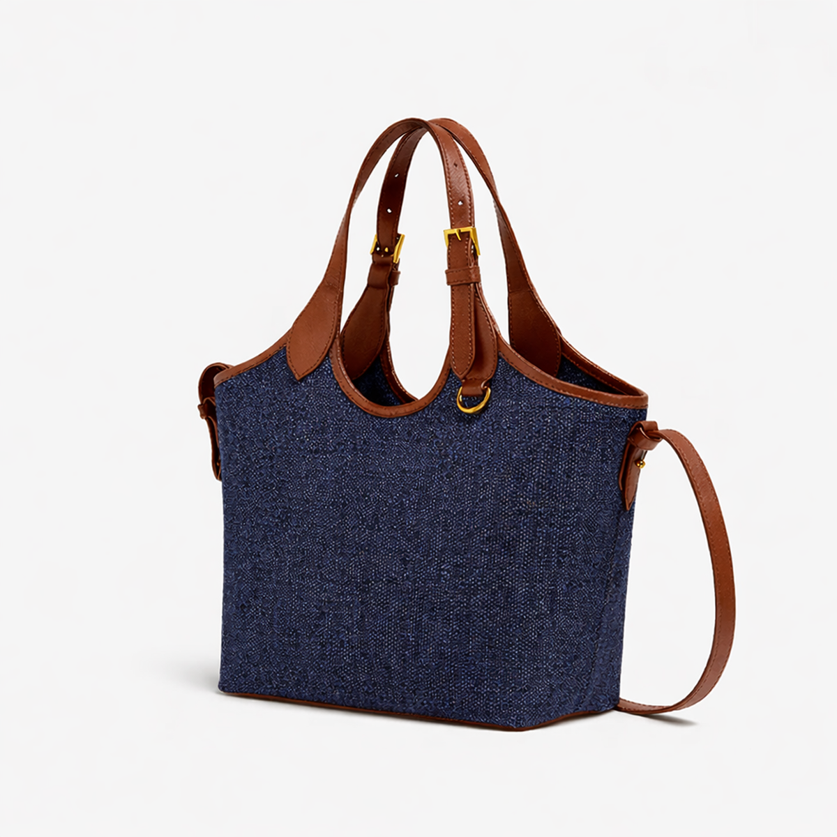 Bucket Canvas blue & brown