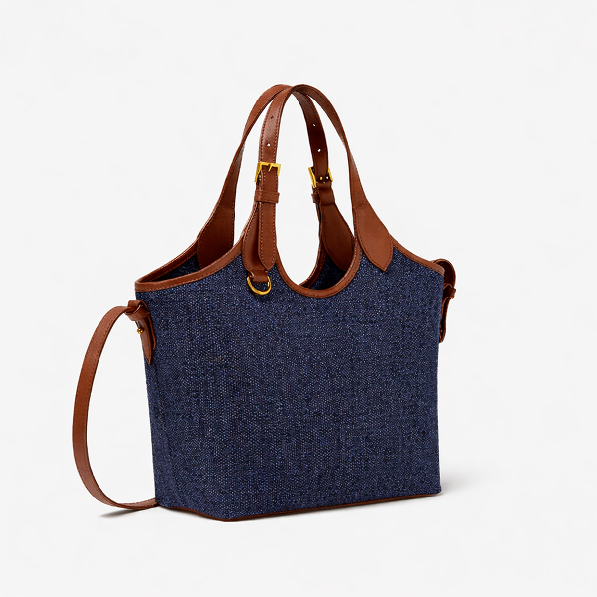 Bucket Canvas blue & brown